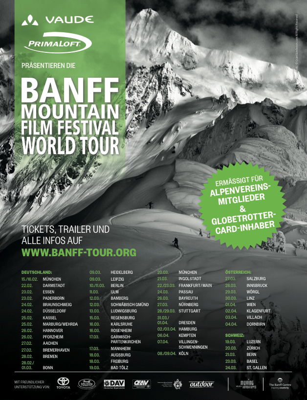 BANFF Mountain Film Festival Tour 2014 – auch in Österreich