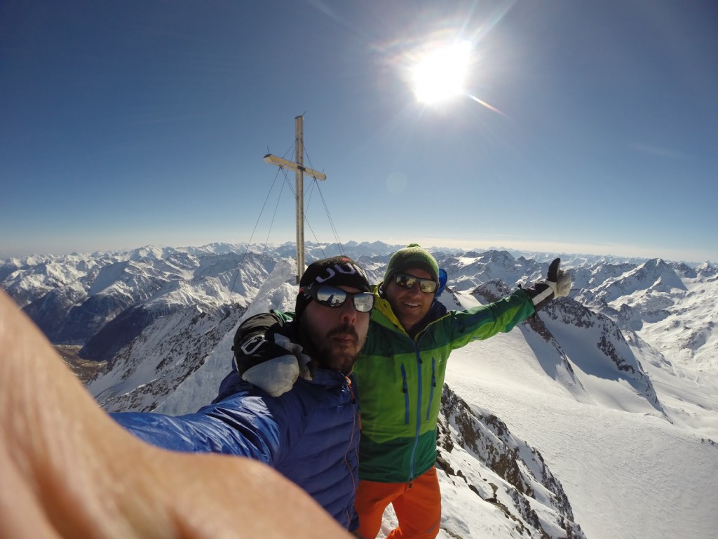 Simon und Wu auf der Fineilspitze.