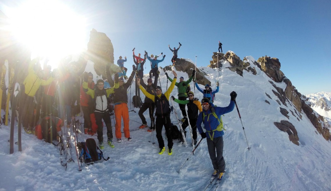 Alle am Gipfel der Kräulschartenspitze