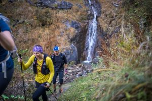 Kleiner Wasserfall auf dem Weg zur Harleitenalm.